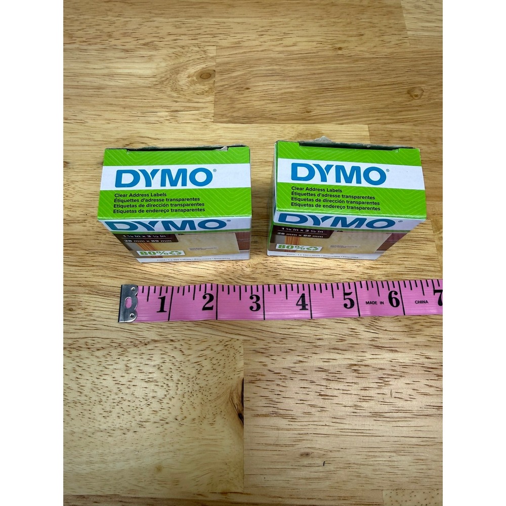DYMO LabelWriter Clear Address Labels 1-1/8 x 3-1/2 2 Rolls 130 Each 30270 - Picture 5 of 5